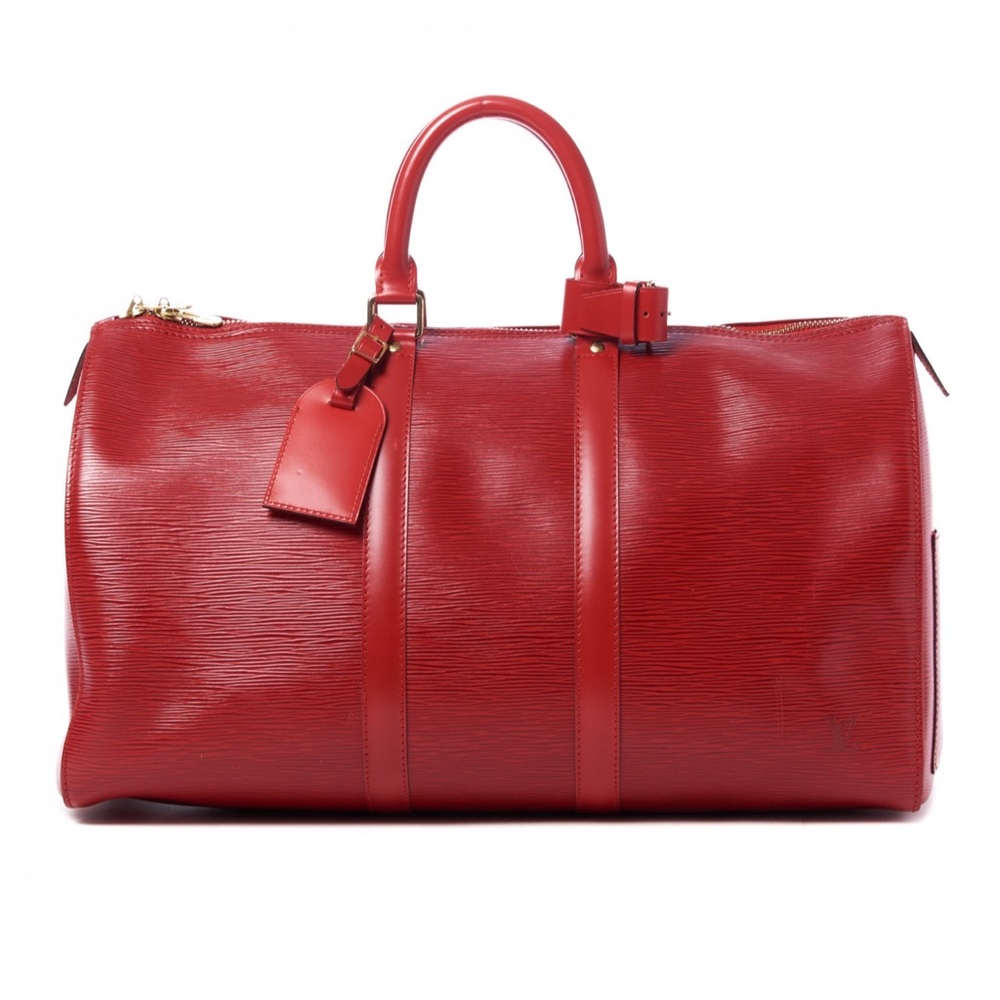Louis Vuitton Eli Keepall 45 in Castilian Red